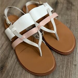 Cole Haan Leather T-Strap Sandals